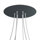 Round XXL Rose-One 6-hole and 4-side hole ceiling rosette set, 400 mm