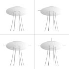 Round XXL Rose-One 6-hole and 4-side hole ceiling rosette set, 400 mm