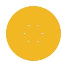 Round XXL Rose-One 6-hole and 4-side hole ceiling rosette set, 400 mm