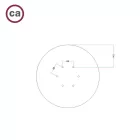  Round XXL Rose-One 6-hole and 4-side hole ceiling rose set, 400 mm - PROMO