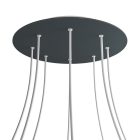 Round XXL Rose-One 8-hole and 4-side hole ceiling rosette set, 400 mm