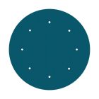 Round XXL Rose-One 8-hole and 4-side hole ceiling rosette set, 400 mm