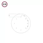  Round XXL Rose-One 8-hole and 4-side hole ceiling rose set, 400 mm - PROMO