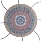  Round XXL Rose-One 8-hole and 4-side hole ceiling rose set, 400 mm - PROMO