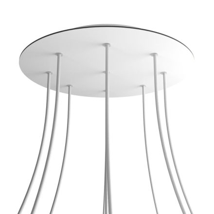 Round XXL Rose-One 9-hole and 4-side hole ceiling rosette set, 400 mm