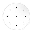 Round XXL Rose-One 9-hole and 4-side hole ceiling rosette set, 400 mm