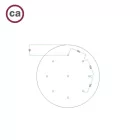  Round XXL Rose-One 9-hole and 4-side hole ceiling rose set, 400 mm - PROMO