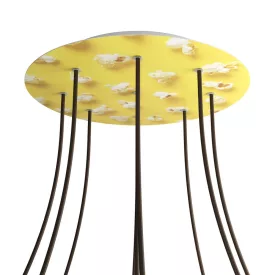    Round XXL Rose-One 9-hole and 4-side hole ceiling rose set, 400 mm - PROMO