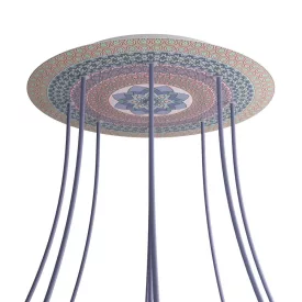    Round XXL Rose-One 9-hole and 4-side hole ceiling rose set, 400 mm - PROMO