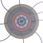  Round XXL Rose-One 9-hole and 4-side hole ceiling rose set, 400 mm - PROMO