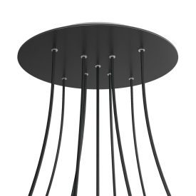   Round XXL Rose-One 9 ceiling rose set with X-shaped hole and 4 side holes, 400 mm