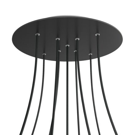 Round XXL Rose-One 9 ceiling rose set with X-shaped hole and 4 side holes, 400 mm