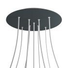 Round XXL Rose-One 9 ceiling rose set with X-shaped hole and 4 side holes, 400 mm