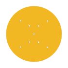 Round XXL Rose-One 9 ceiling rose set with X-shaped hole and 4 side holes, 400 mm