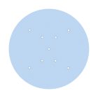 Round XXL Rose-One 9 ceiling rose set with X-shaped hole and 4 side holes, 400 mm