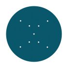 Round XXL Rose-One 9 ceiling rose set with X-shaped hole and 4 side holes, 400 mm