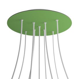   Round XXL Rose-One 9 ceiling rose set with X-shaped hole and 4 side holes, 400 mm