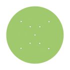 Round XXL Rose-One 9 ceiling rose set with X-shaped hole and 4 side holes, 400 mm