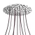  Round XXL Rose-One 9 X-shaped hole and 4-sided hole ceiling rose set, 400 mm - PROMO