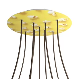    Round XXL Rose-One 9 X-shaped hole and 4-sided hole ceiling rose set, 400 mm - PROMO
