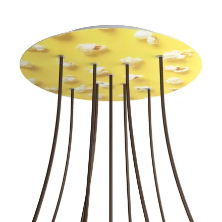  Round XXL Rose-One 9 X-shaped hole and 4-sided hole ceiling rose set, 400 mm - PROMO