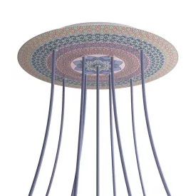    Round XXL Rose-One 9 X-shaped hole and 4-sided hole ceiling rose set, 400 mm - PROMO