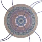  Round XXL Rose-One 9 X-shaped hole and 4-sided hole ceiling rose set, 400 mm - PROMO