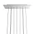 Rectangular XXL Rose-One ceiling rose set with 10 holes and 6 side holes, 675 x 225 mm