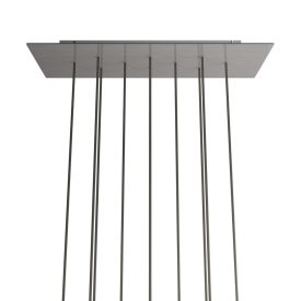   Rectangular XXL Rose-One ceiling rose set with 10 holes and 6 side holes, 675 x 225 mm