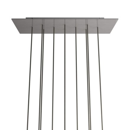 Rectangular XXL Rose-One ceiling rose set with 10 holes and 6 side holes, 675 x 225 mm