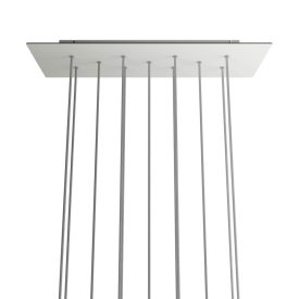   Rectangular XXL Rose-One ceiling rose set with 11 holes and 6 side holes, 675 x 225 mm