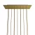 Rectangular XXL Rose-One ceiling rose set with 11 holes and 6 side holes, 675 x 225 mm