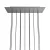 Rectangular XXL Rose-One ceiling rose set with 11 holes and 6 side holes, 675 x 225 mm