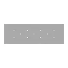 Rectangular XXL Rose-One ceiling rose set with 11 holes and 6 side holes, 675 x 225 mm