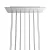 Rectangular XXL Rose-One 14-hole and 6-side hole ceiling rosette set, 675 x 225 mm