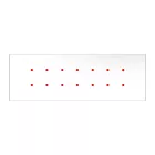 Rectangular XXL Rose-One 14-hole and 6-side hole ceiling rosette set, 675 x 225 mm
