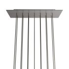 Rectangular XXL Rose-One 14-hole and 6-side hole ceiling rosette set, 675 x 225 mm