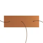 Rectangular XXL Rose-One series ceiling rose set with 3 holes and 6 side holes, 675 x 225 mm