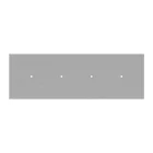 Rectangular XXL Rose-One series 4-hole and 6-side hole ceiling rosette set, 675 x 225 mm