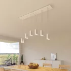 Rectangular XXL Rose-One ceiling rose set with 6 holes and 6 side holes, 675 x 225 mm
