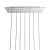 Rectangular XXL Rose-One ceiling rose set with 7 holes and 6 side holes, 675 x 225 mm