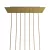Rectangular XXL Rose-One ceiling rose set with 7 holes and 6 side holes, 675 x 225 mm