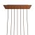  Rectangular XXL Rose-One 7 hole and 6 side hole ceiling rose set, 675 x 225 mm