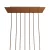 Rectangular XXL Rose-One ceiling rose set with 7 holes and 6 side holes, 675 x 225 mm