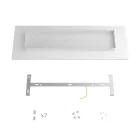 Rectangular XXL Rose-One ceiling rose set with 7 holes and 6 side holes, 675 x 225 mm