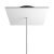 Square rosette – one hole and four side holes, ceiling rosette set, 200 mm