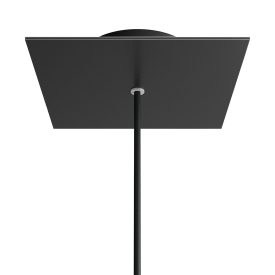   Square rosette – one hole and four side holes, ceiling rosette set, 200 mm