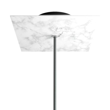 Square rosette – one hole and four side holes, ceiling rosette set, 200 mm