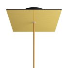 Square rosette – one hole and four side holes, ceiling rosette set, 200 mm