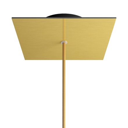 Square rosette – one hole and four side holes, ceiling rosette set, 200 mm